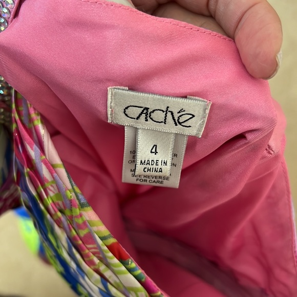 vintage Cache formal embellished prom evening gown - Picture 7 of 8